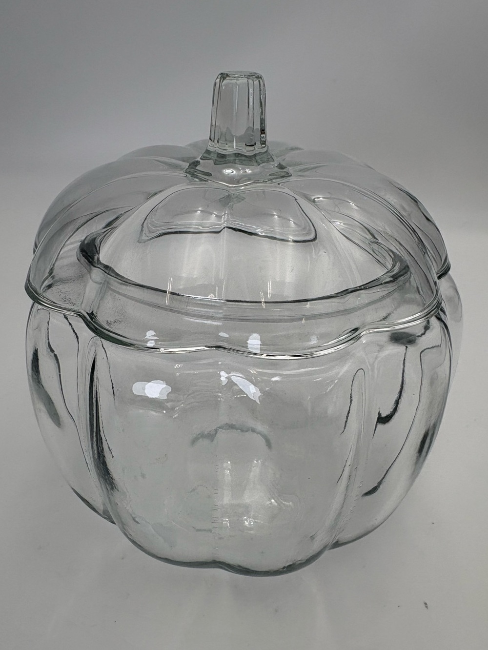 Anchor Hocking Clear Glass Pumpkin Candy Jar with Lid